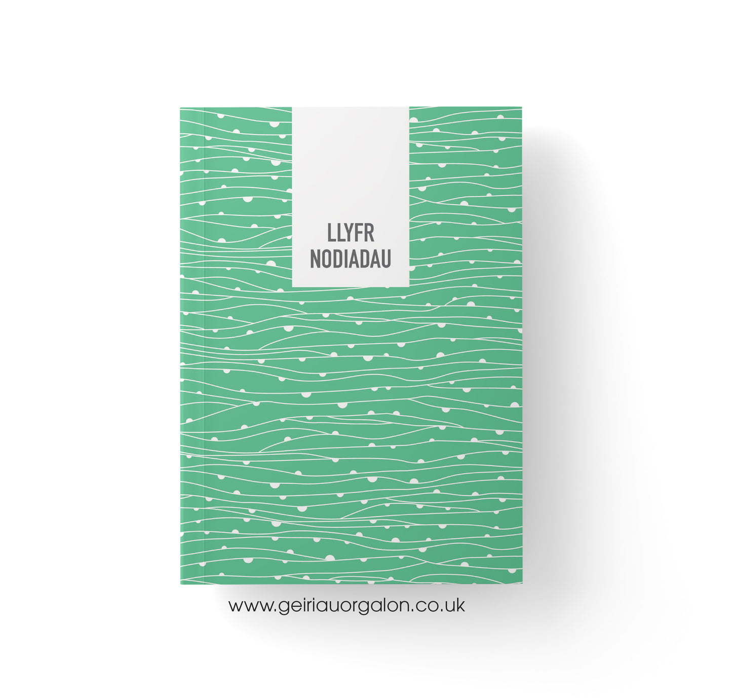 Llyfr Nodiadau A5 - Llinellau (Sgwgls Gwyrdd)