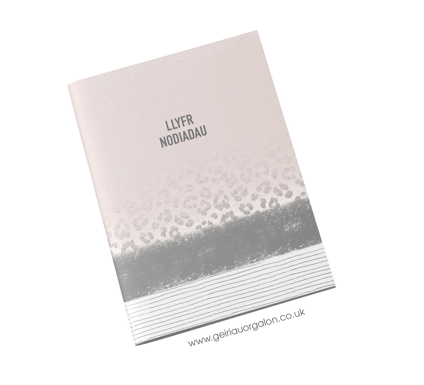 Llyfr Nodiadau Bach - Llinellau (Pinc a Llwyd)