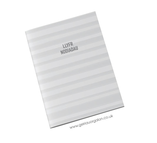 Llyfr Nodiadau Bach - Llinellau (Streipiau Bach Llwyd)