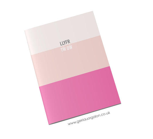 Llyfr Nodiadau Bach - Tw Dw (Streipiau Pink)