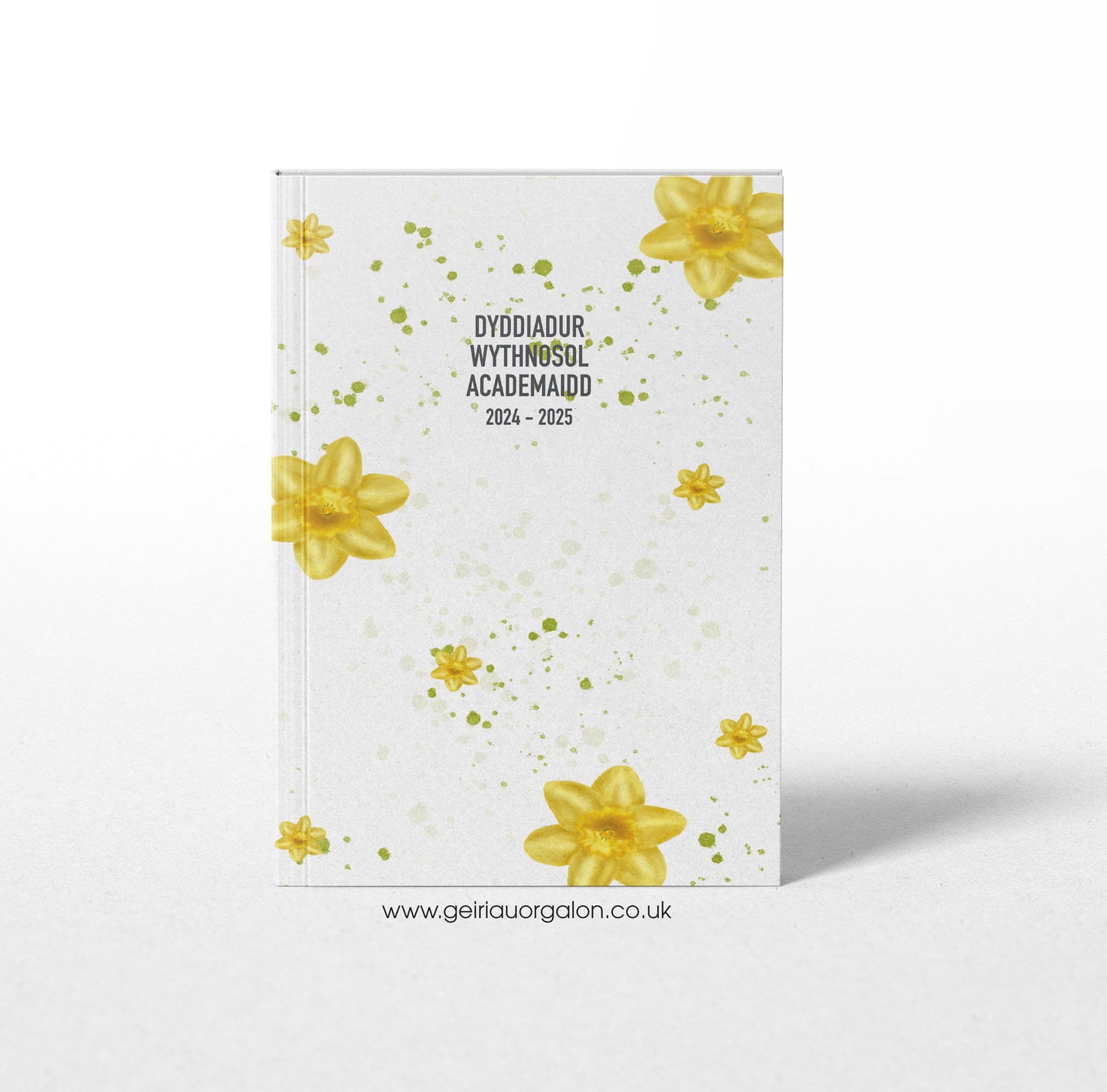 A4 Dyddiadur Wythnosol Academaidd NORMAL Clawr Caled 2025 – 2026 (Daffodil)