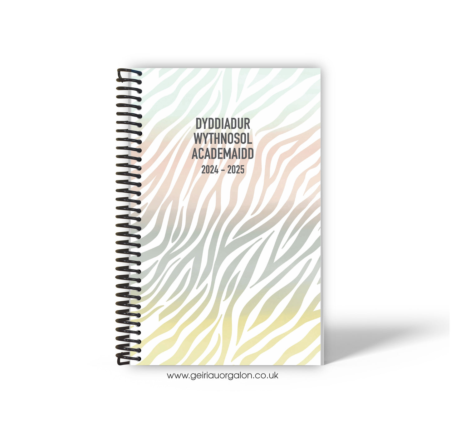 A4 Dyddiadur Wythnosol Academaidd NORMAL Spiralbound 2025-2026 (Anifail Llwigar)  ­­­